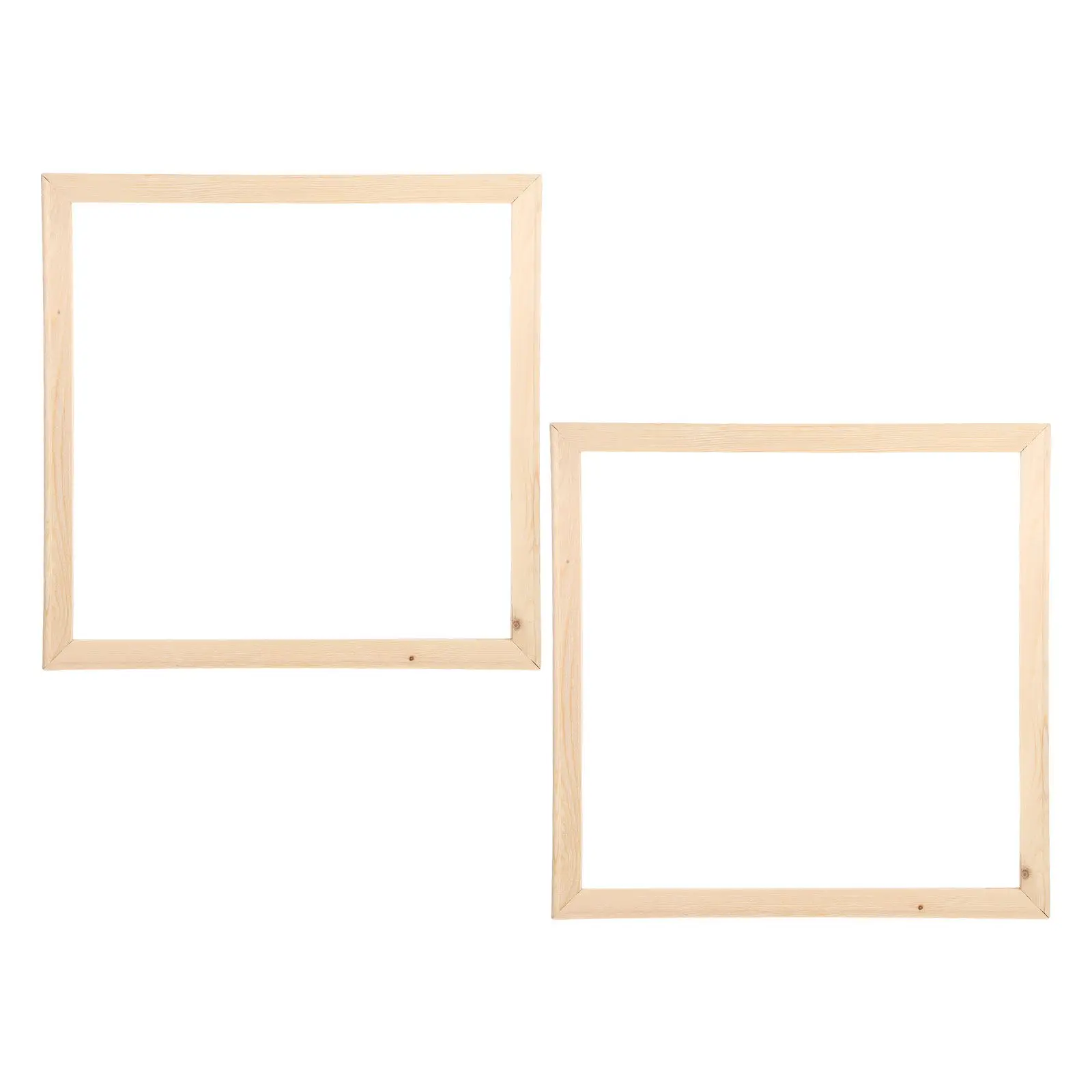 2Pcs Premium Wood Canvas Stretcher Bars Mortise Tenon Design Easy Assembly Matte Finish Wooden Frame Kit for Canvas Painting Art