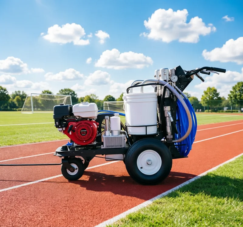 Airless Spray Line Striper Road Marking Machine Hand Push Petrol Painting Device For Street Safety Maintenance Striping