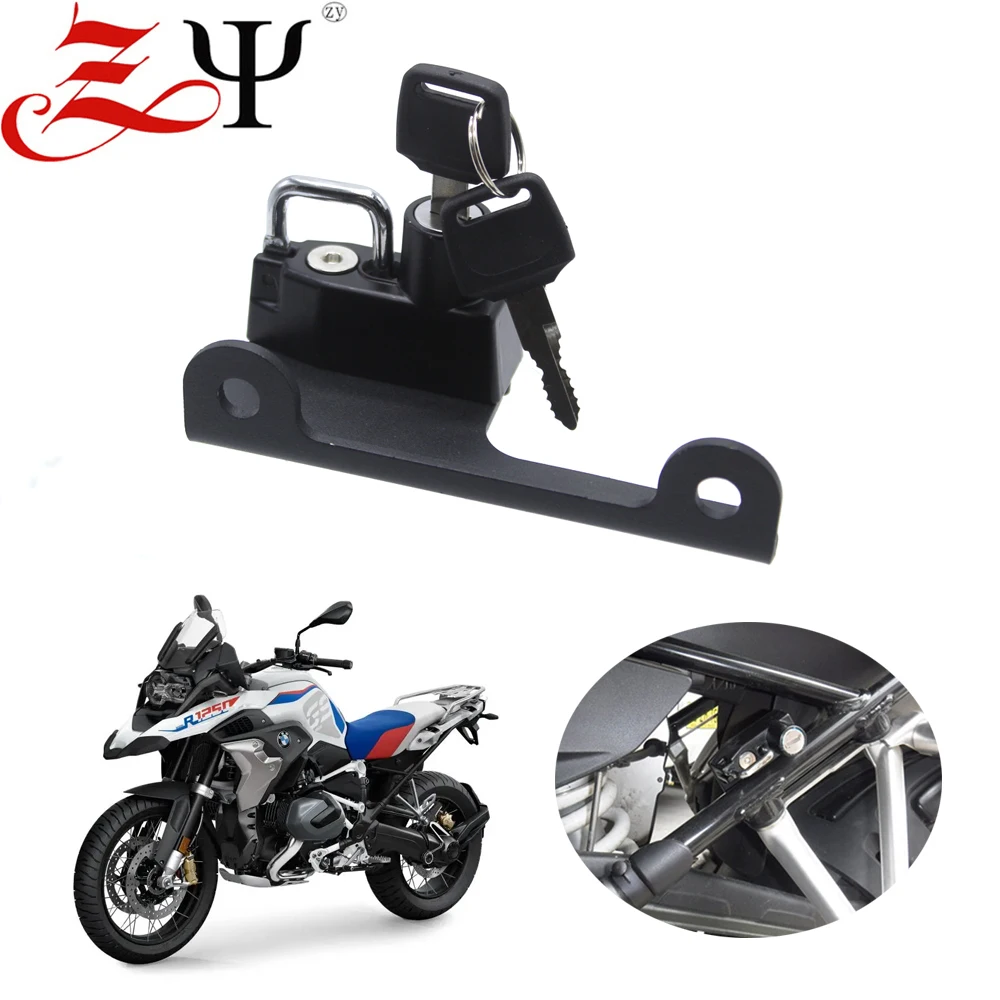 Motorcycle Helmet Lock Mount Hook with 2 Keys For BMW R1250GS R1200GS LC Adventure R1250 GS R1200 GS ADV GSA 2014-2022