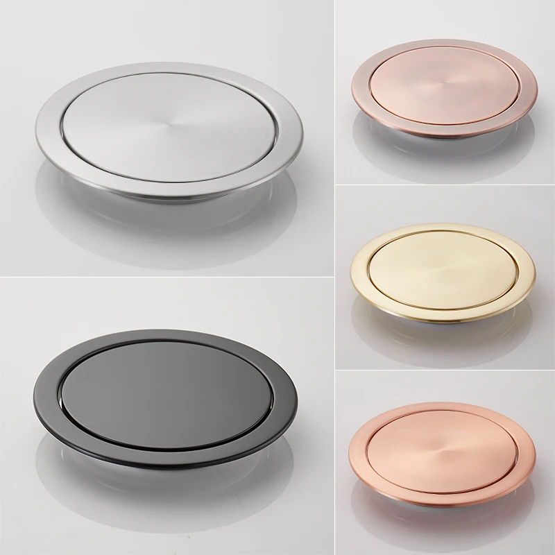 round-stainless-steel-flap-flush-recessed-built-in-balance-swing-flap-lid-cover-trash-bin-garbage-can-kitchen-counter-top
