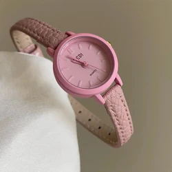 Vintage Temperament Simplicity colour dial quartz belt Watch For women's girl  Lady  Women's accessories