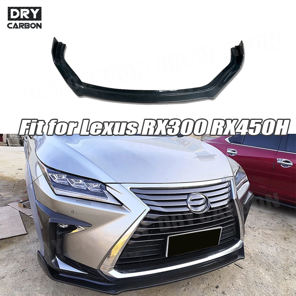 Carbon Fiber Body Kits Front Lip Spoiler For Lexus RX300 RX450H 2016-2020 FRP Car Head Bumper Chin Guard Car Styling Accessories