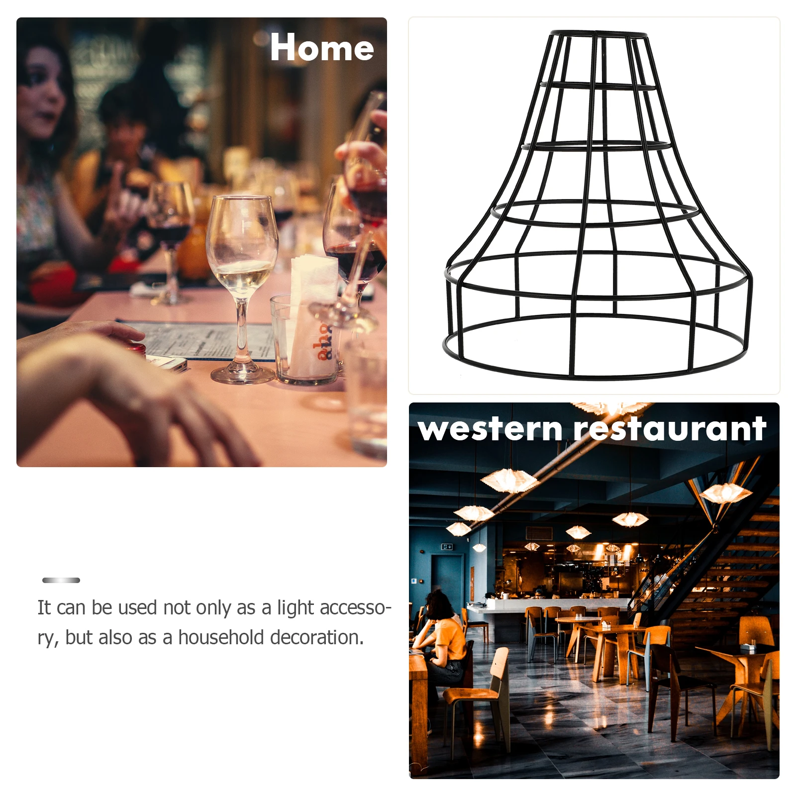

1pc Retro Iron Vintage Bird Cage Light Cover Decorative Wall Lamp Accessory For Bar Decorative Lampshade Home Lighting