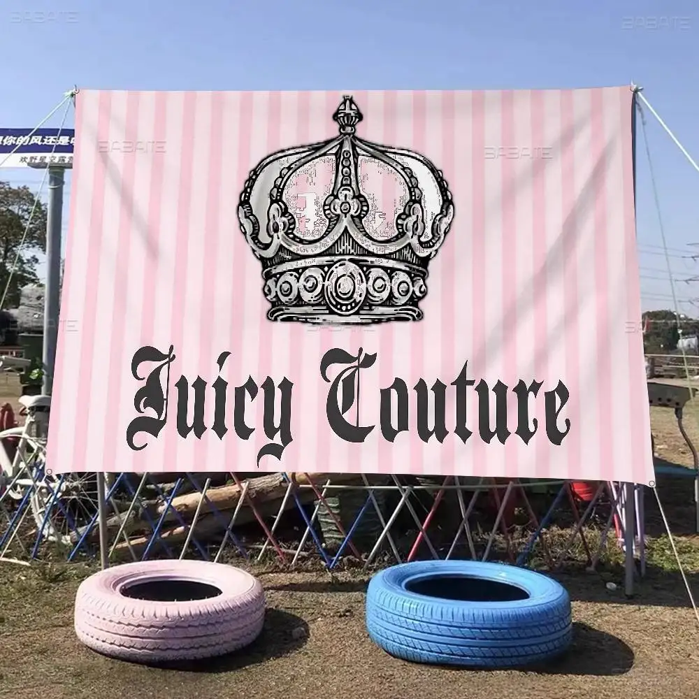 J-Juicy C-C-Couture Retro Flags Multiple Choice Living Studio Booth Interior Decoration Banner