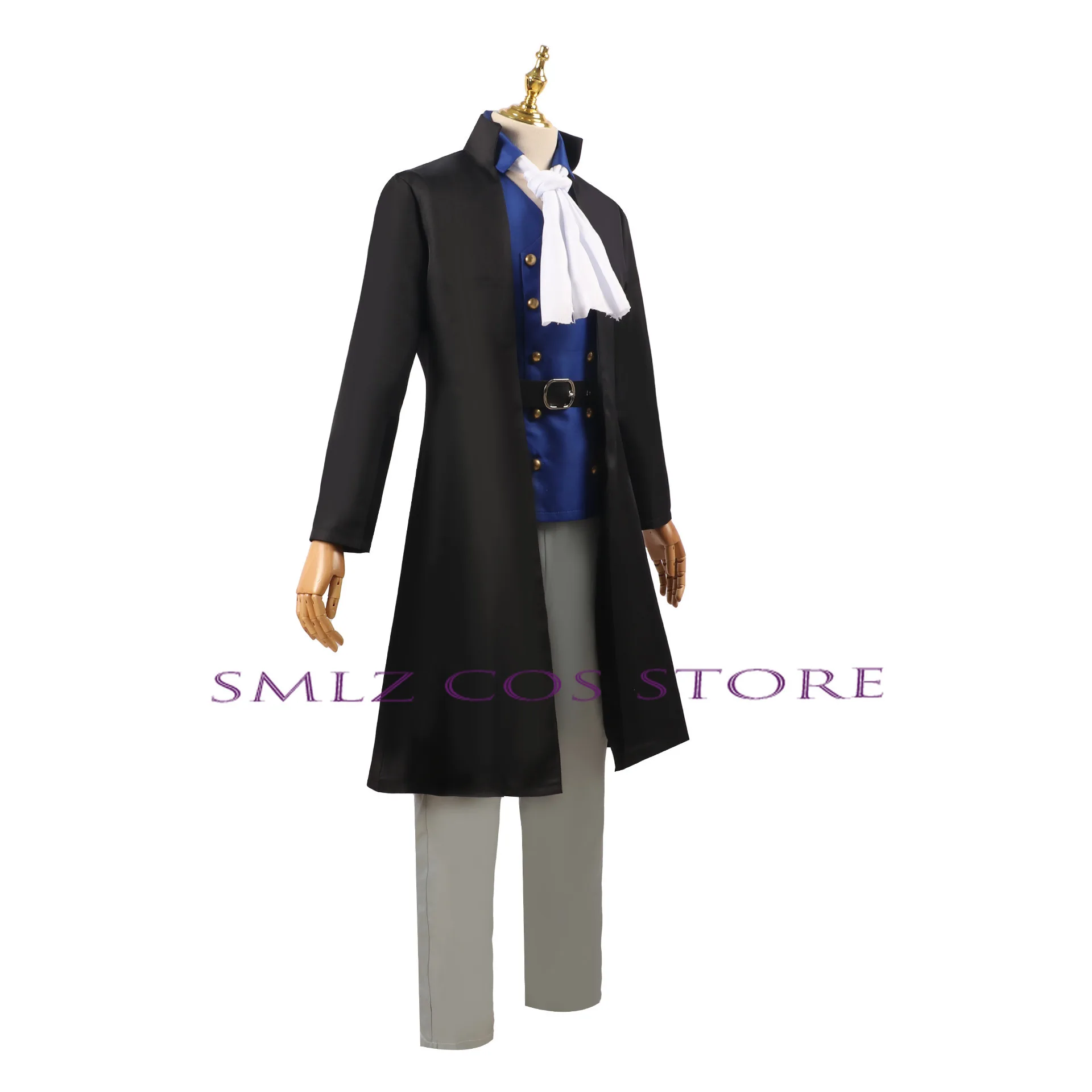 Smlz Cos Anime Cosplay Uniform Sabo Cosplay Costume Suit Trench Hat Wig Set Halloween Outfit for Men