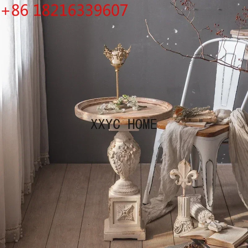 

Круглый журнальный столик TAO для гостиной, балкона, небольшой круглый столик для дома, фотостолик