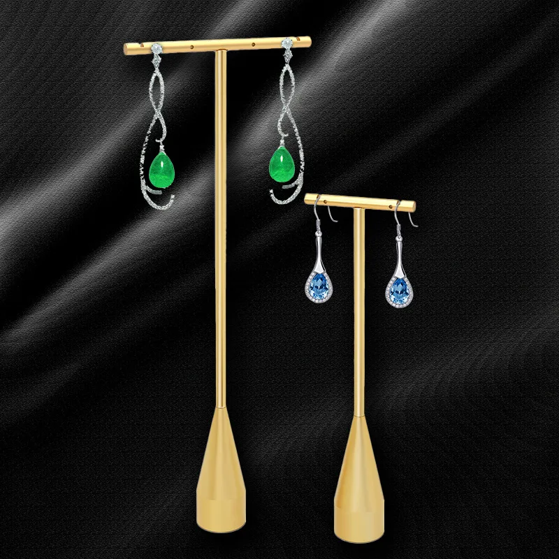 Metal cone bottom pole bracket hanging earrings and earrings rack Metal earrings rack Jewelry display rack