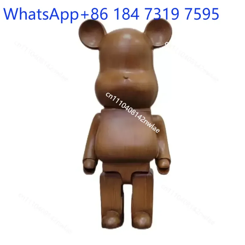 American Walnut Bear Piggy Bank Floor Ornament Simple New Chinese Style Living Room TV Cabinet Decoration