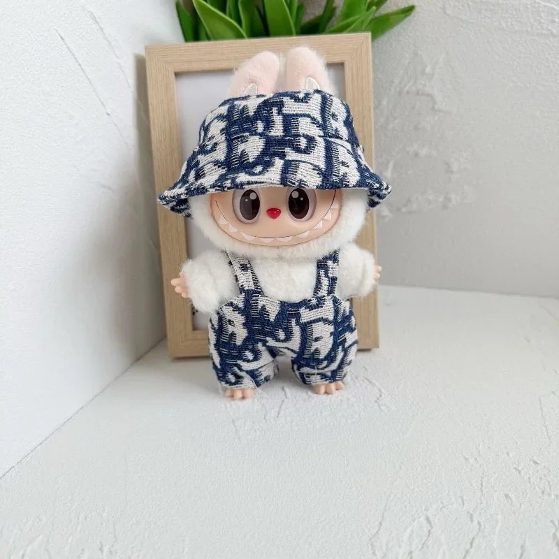 Tylko ubranka dla niemowląt] ubranka dla niemowląt Labubu z pierwszego, drugiego i trzeciego pokolenia, stringi z literami, kapelusz, komplet, modne ubrania Labubu, komplet spódniczki