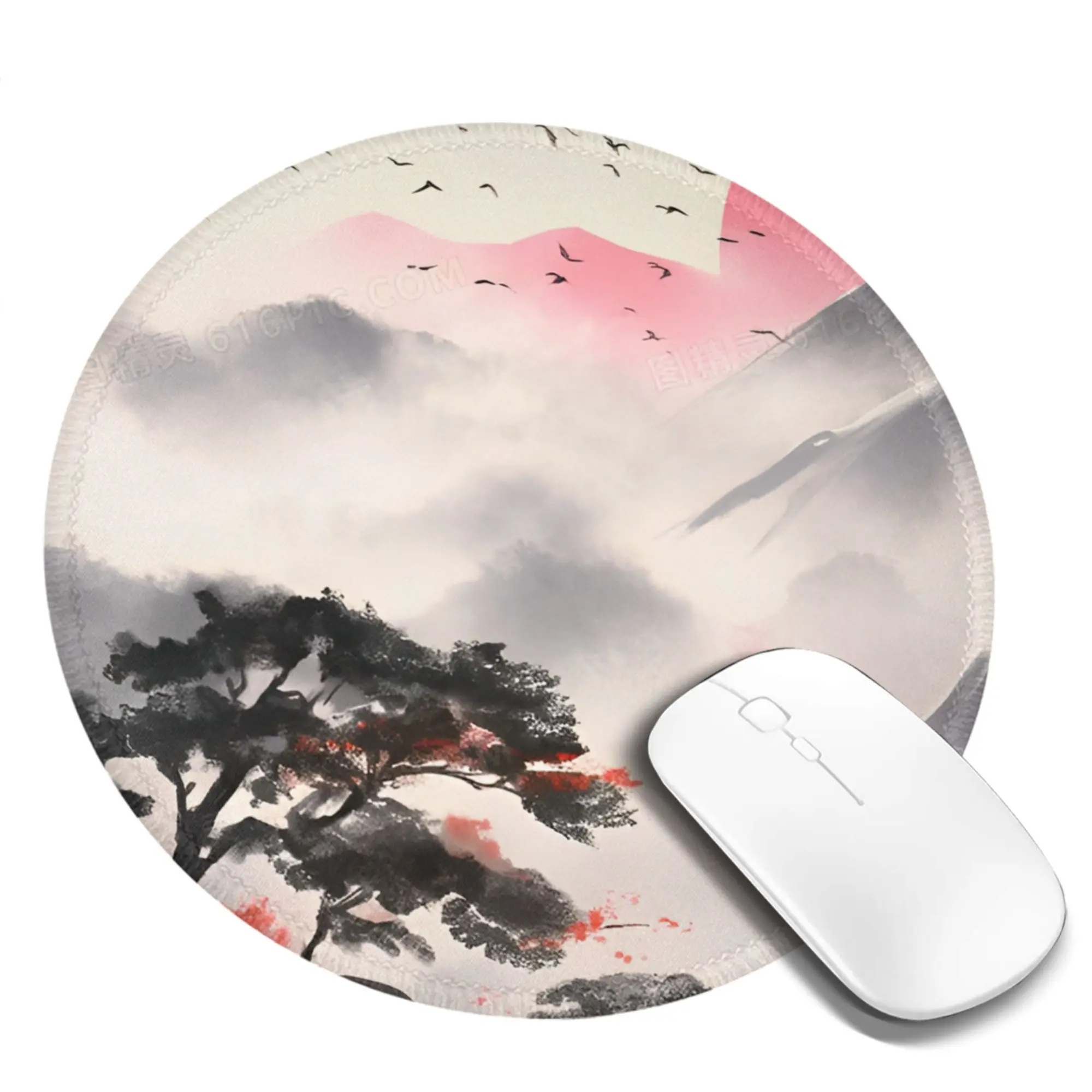 

Японский коврик для мыши Fuji Cherry Blossom, дизайнерский резиновый коврик для мыши для офиса, домашнего компьютера, комфортный простой высококачественный коврик для мыши