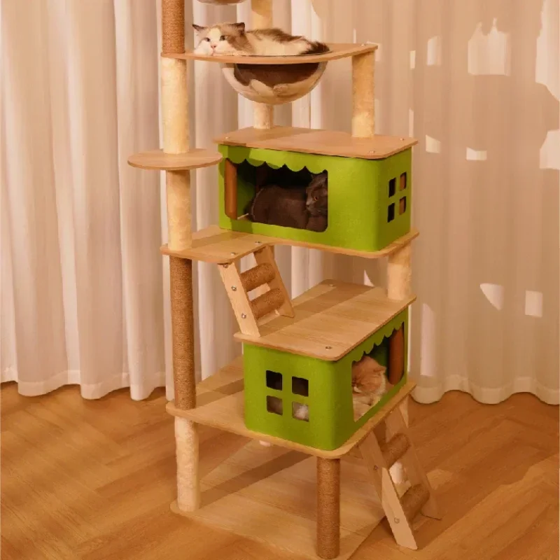 Sell like hot cakes Cat Crawler, Nest,Tree Integrated Large Multi story functional Space Module,Rack,Villa Pet Supplies