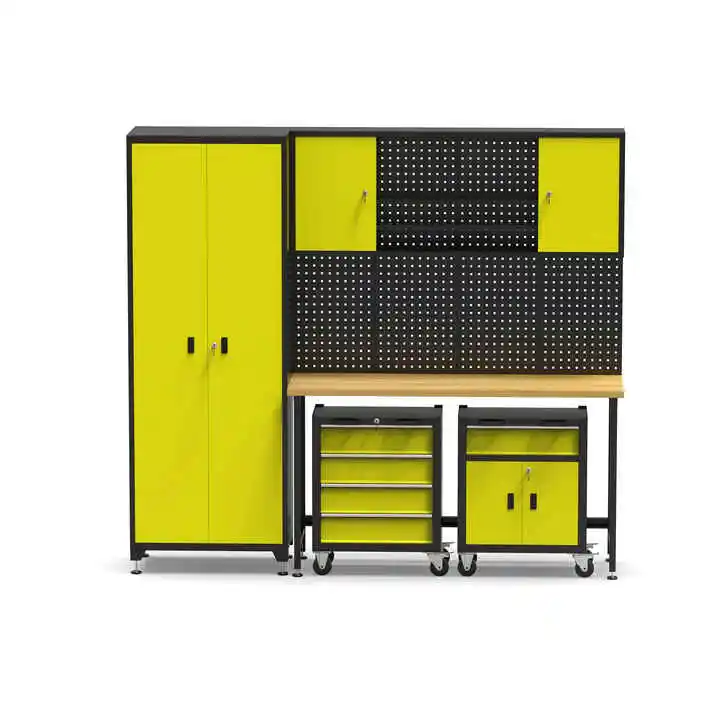 조절 가능한 금속 철제 공구함 캐비닛 맞춤형 목공 도구 캐비닛 도어 (차고 보관 작업장용)