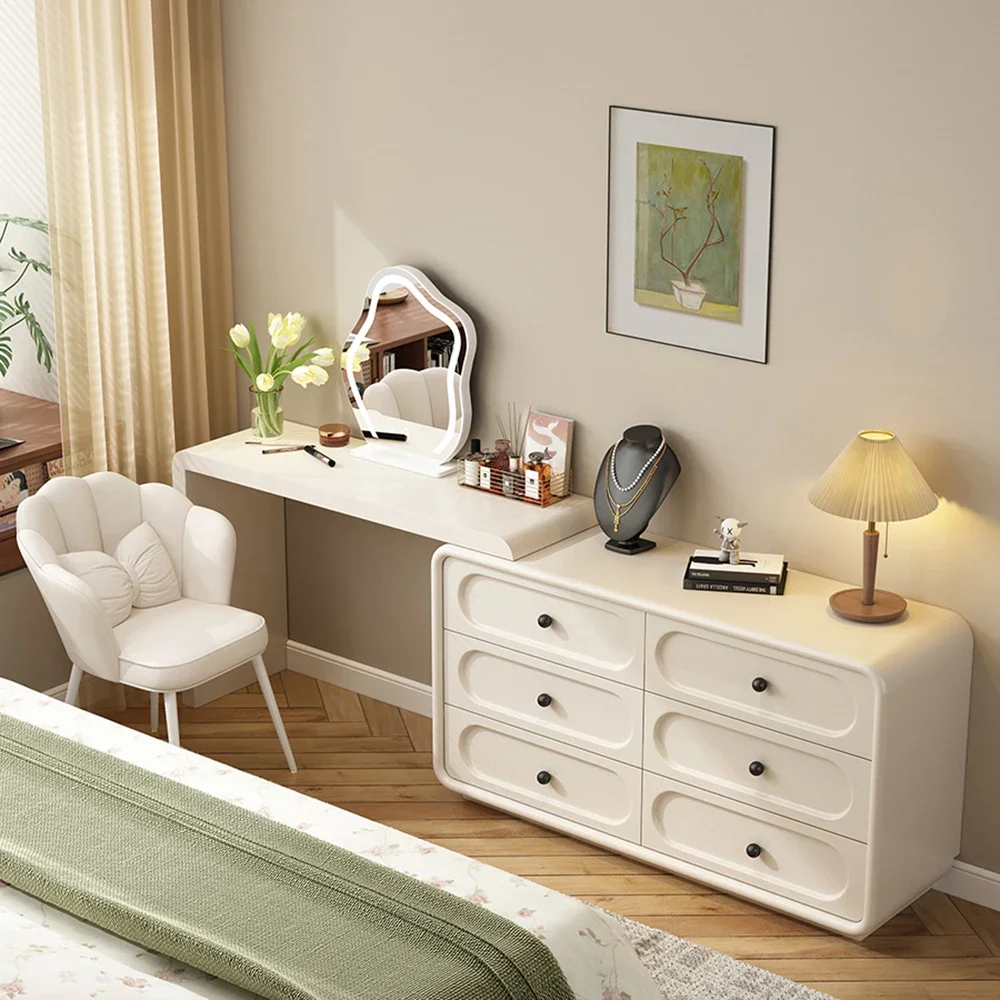 

Storage White Dressing Table Luxury Bedroom Designer Corner Dressing Table European Display Meuble De Chambre Rome Furniture