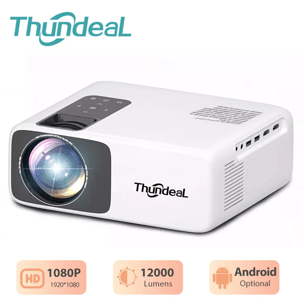 ThundeaL TD93Pro Mini proyector portátil Full HD 1080P Proyector WiFi Android 4K proyector de vídeo TD93 Pro proyector de cine en casa