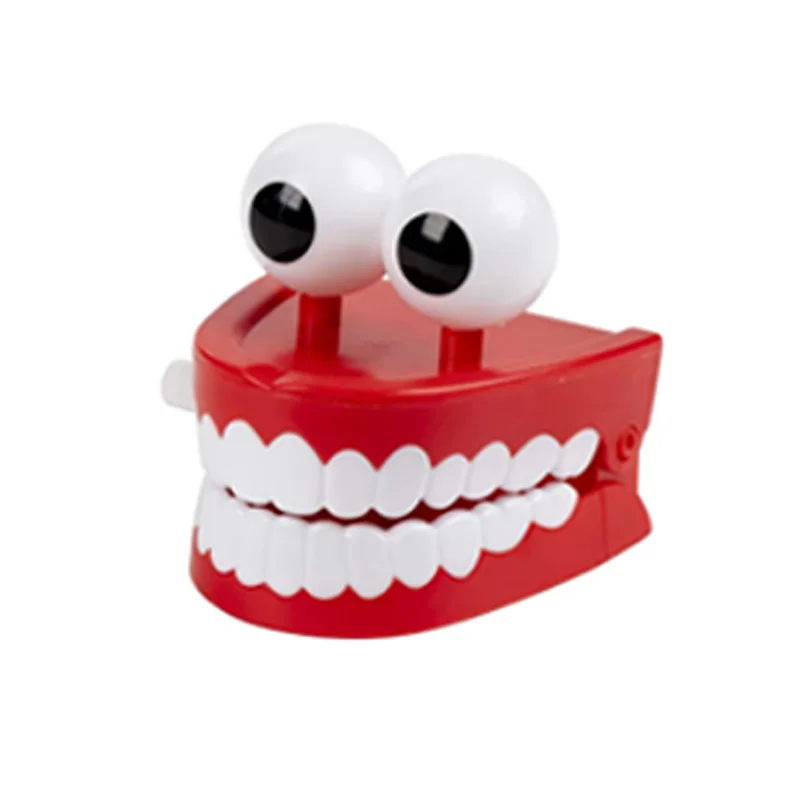 Dental Toys Novelty Dentures Clockwork Fun Toy Teeth Clockwork Beating On The Chain Toys Dentistry Children Gifts