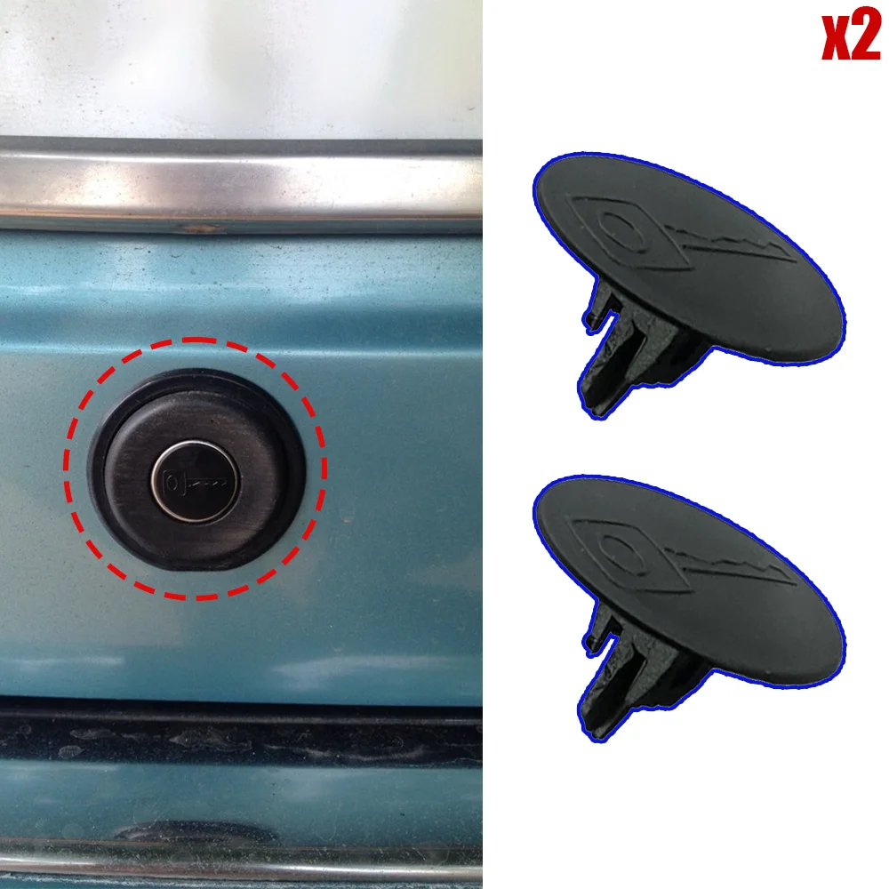 2x For Ford Focus II III Hatchback 2004 2005 2006 2007 - 2018 New Black Door Handle Lock Barrel Key Hole Cap Plug Cover Clips