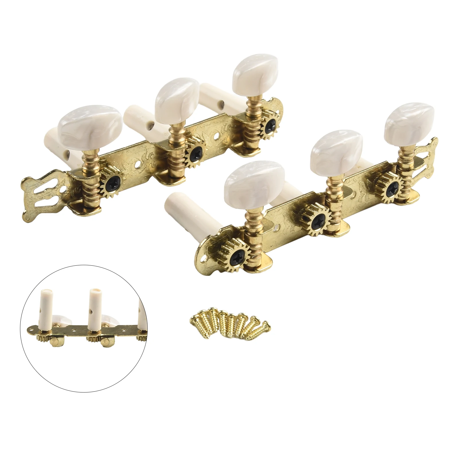 1 Set Classical Guitar String Tuning Pegs Machine Heads Tuners Keys With 8pcs Screws 99999999999999999999999999999999