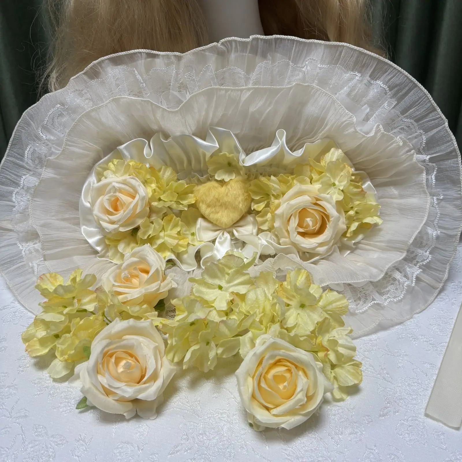 Original Fusion Yellow Lolita Hat, Cute Sweet Style Design, Exquisite Daily Matching Lolita Hair Accessories for Girls