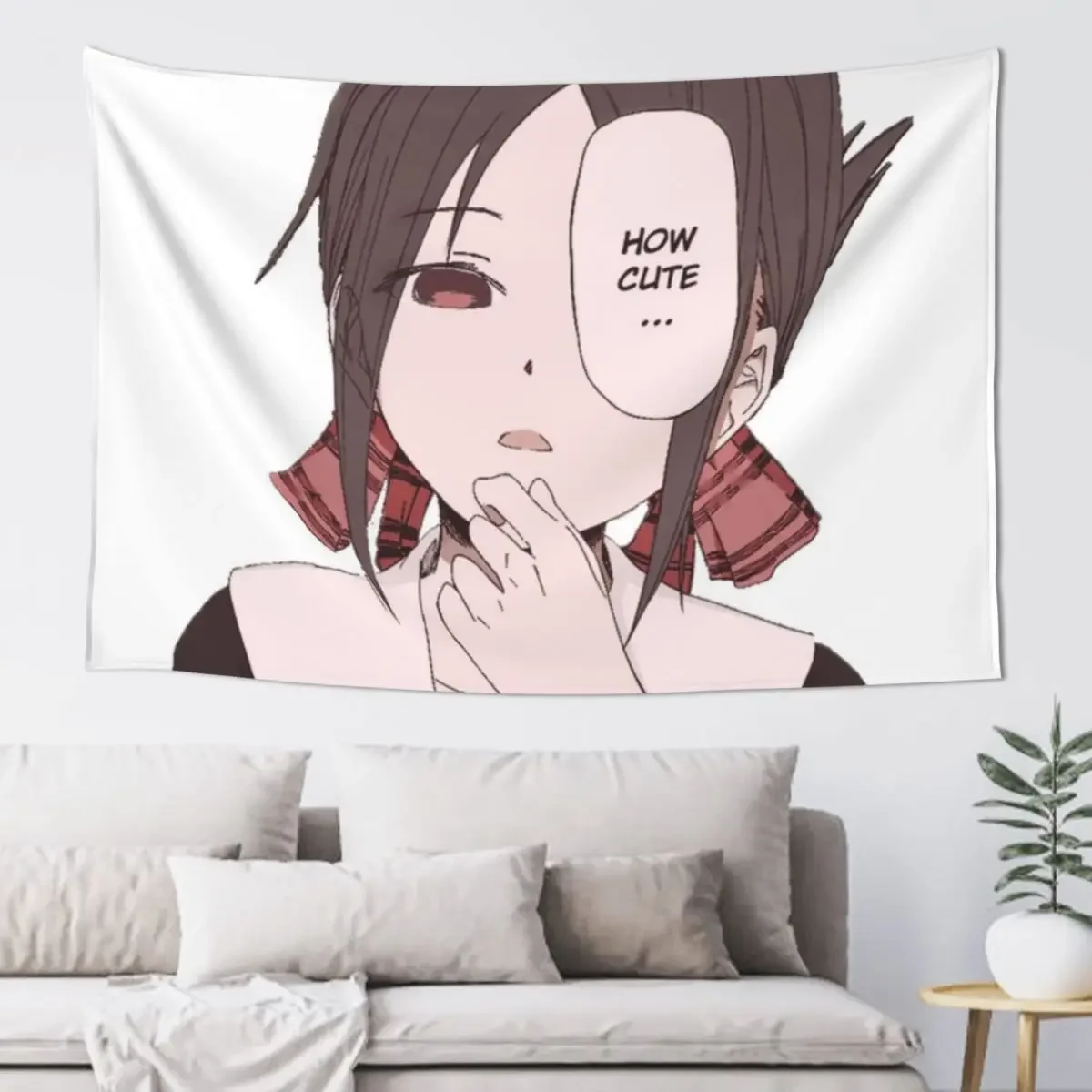 Kaguya Shinomiya Colorized Cute Design Tapestry Living Room Decoration Aesthetic Room Decoration Tapestry