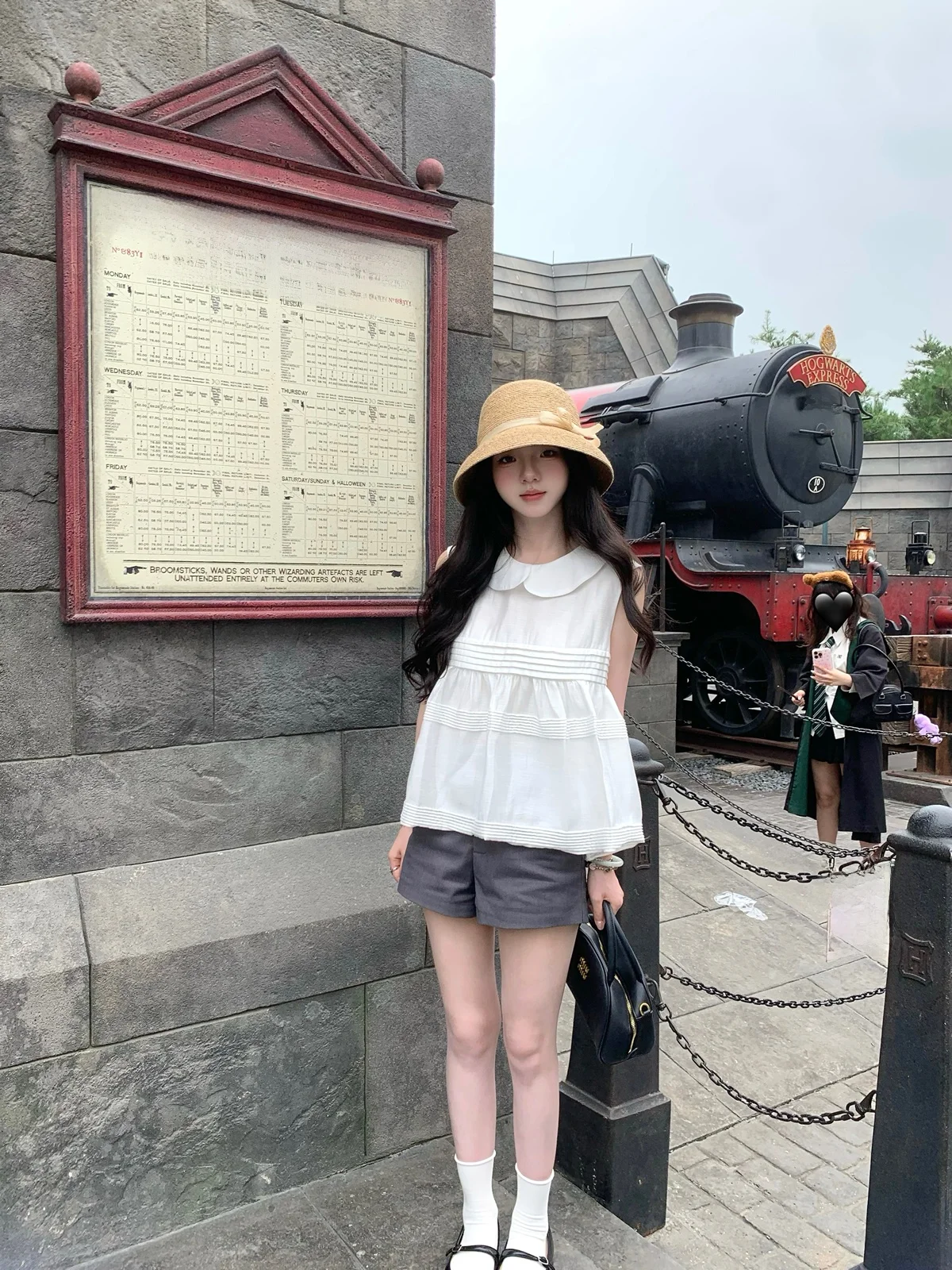 

Zhang Bao Bao Princ Sle Маленький размер irt Heavy Embellied Плиссированный голубой сладкий антивозрастной воротник Svel Top