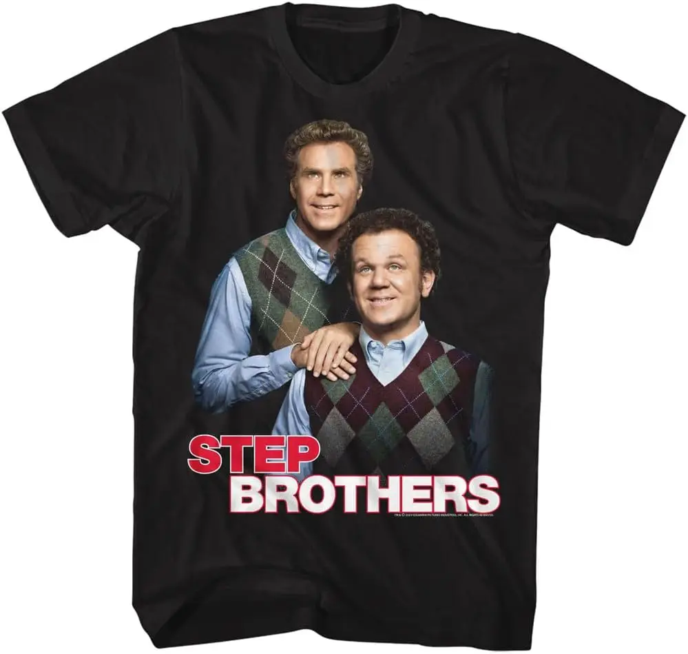 

Step Brothers Brennan & Dale Photo & Logo Mens Black Short Sleeve T Shirt Funny Vintage Style Graphic Tee