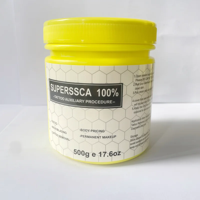New 100% SUPERSSCA Tattoo Cream for Permanent Makeup Body Face Beauty Microblading Piercing Eyebrow Lips Liner 500g