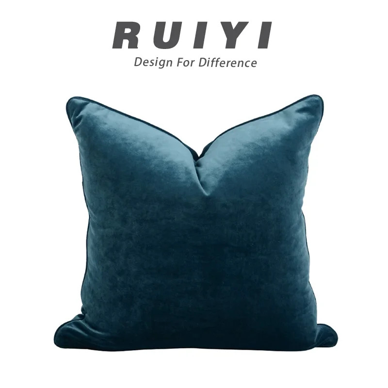 Italian Luxury Solid Velvet Throw Pillow Covers Multiple Colors Soft Decorative Square Cushion Cover For Living Room Sofa Home