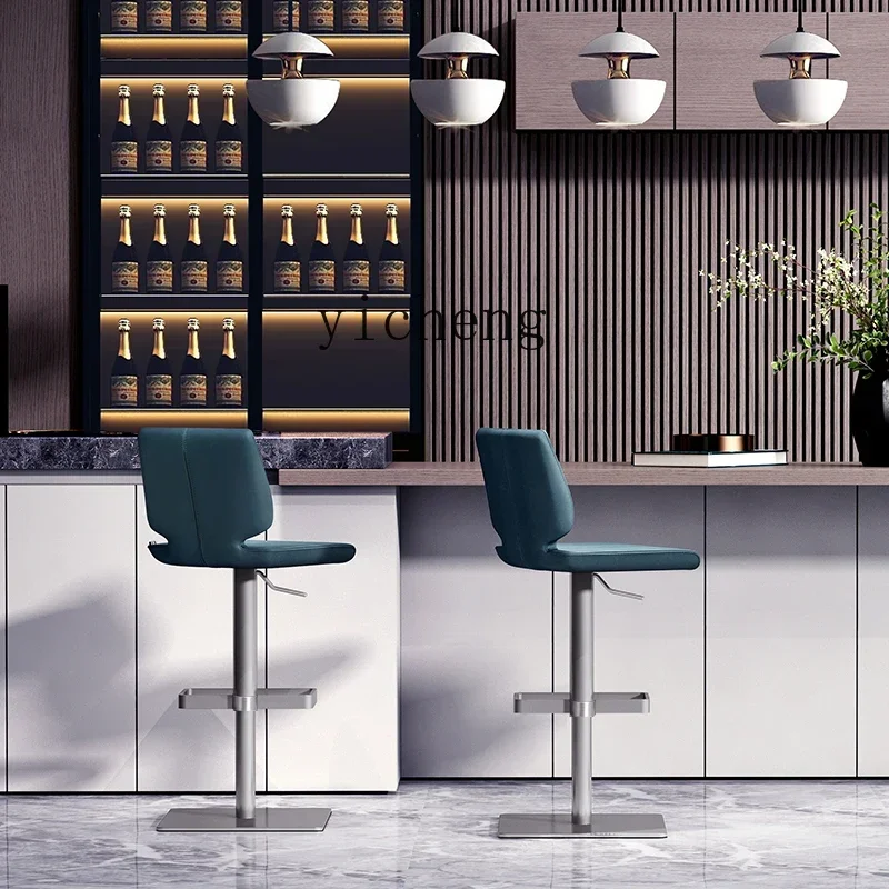 

Light Luxury Bar Stool Lifting High Leg Bar Chair Designer Bar Stool Kitchen Island Chair