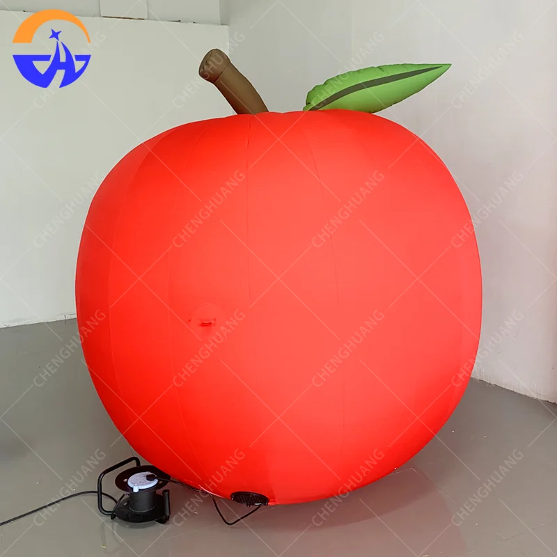 Inflatable large-scale realistic red apple air mold an advertising decoration prop for outdoor mall fruit-themed events