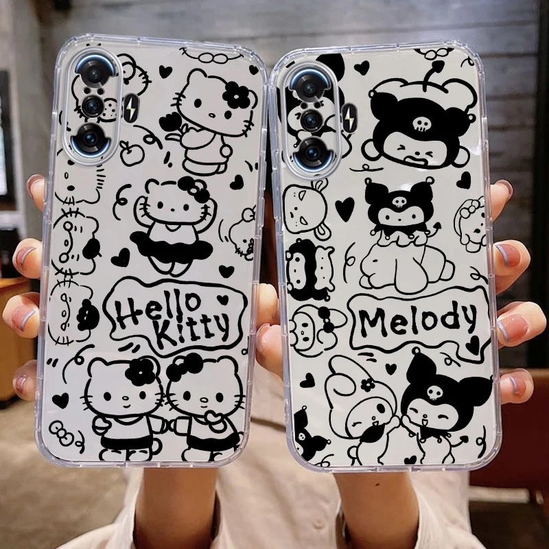 Hello Kitty Cat Melody For Xiaomi Redmi K70 K60 K60E K50S K40S K50 K40 Gaming K30 ULTRA K20 PRO Phone Case Funda