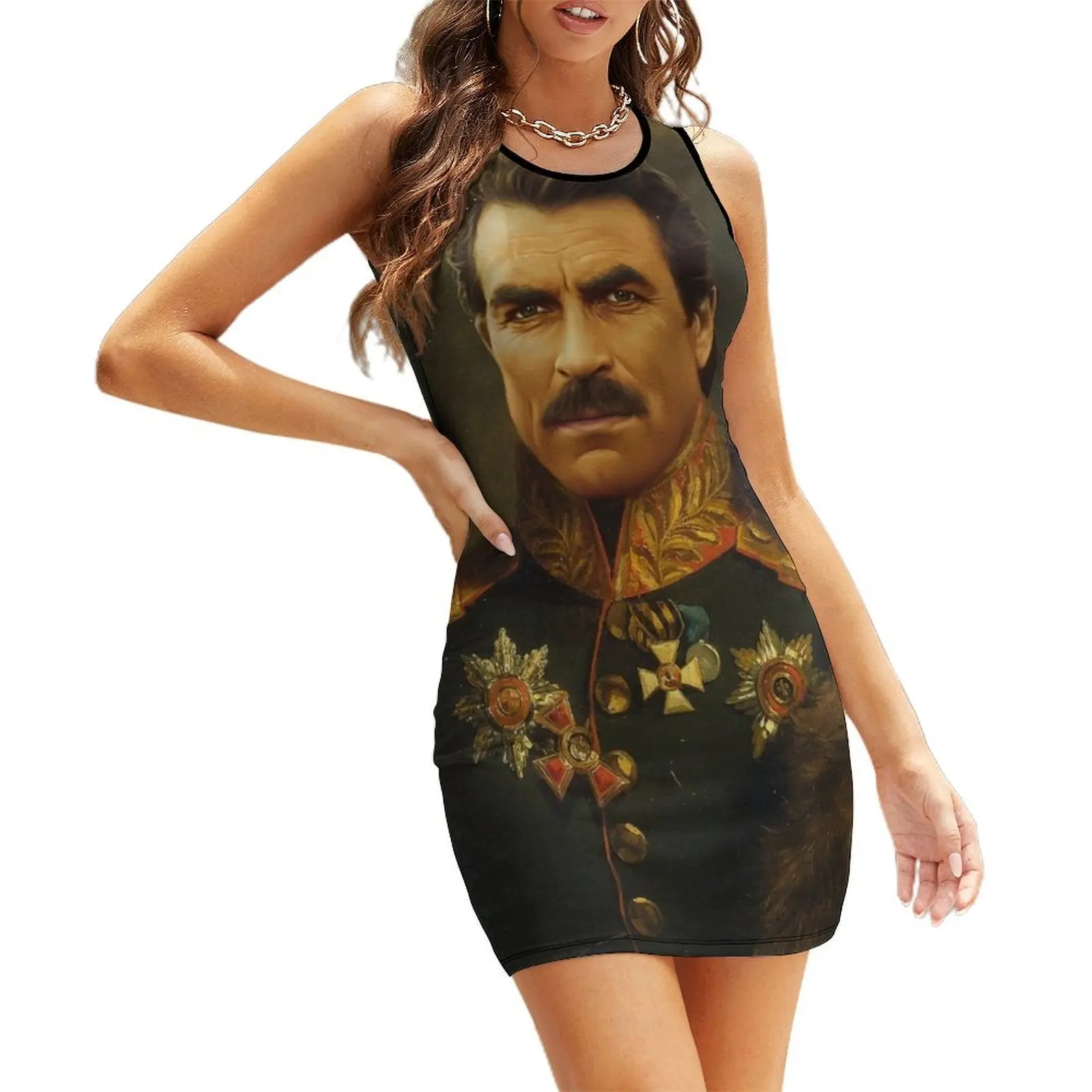 

Tom Selleck - replaceface Sleeveless Sundress elegant women's dresses sale woman dress women's clothing korea stylish
