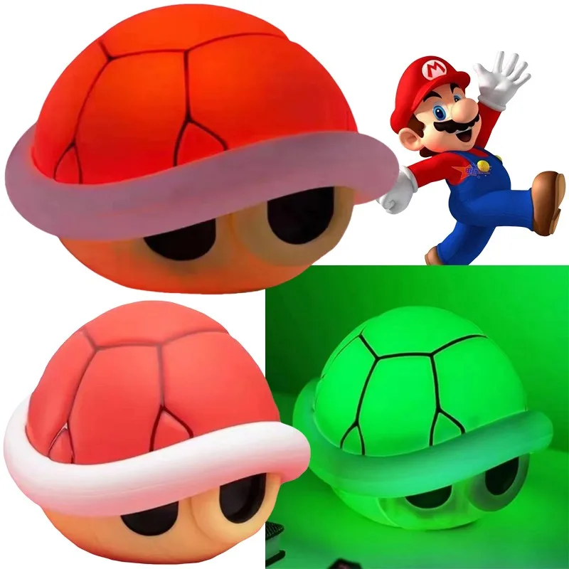 

Super Mario Mushroom Shaped Voice Charging Night Light Anime Children's Bedroom Turtle Shell Shaped LED Desktop Desk Lamp Gifts