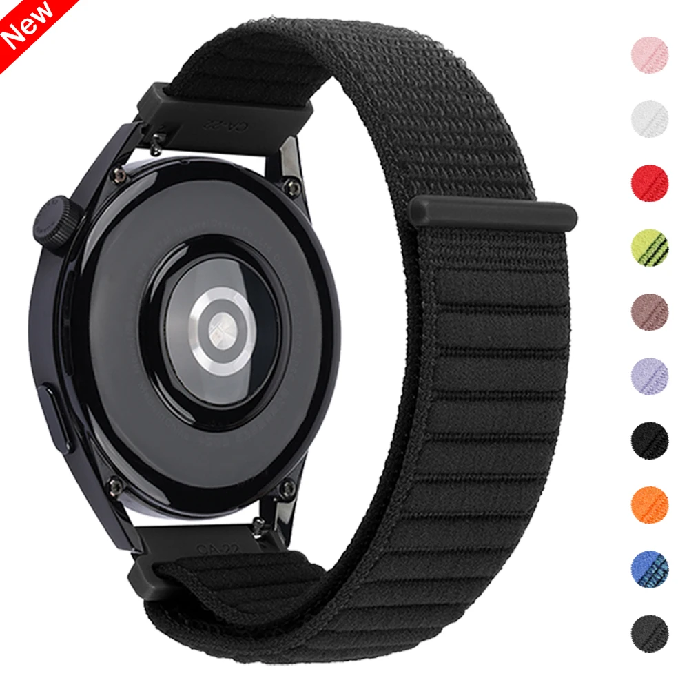 20 مللي متر/22 مللي متر متموجة النايلون حلقة حزام الساعات ل Garmin Forerunner 255/570/645 حزام Vivoactive 4/5/6 Venu 3/2 مربع نشط استبدال سوار #1