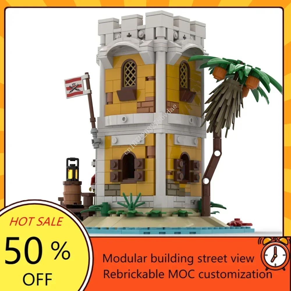 512PCS MOC Keizerlijke Kanon Creatieve Aangepaste Puzzel Kit Middeleeuws Kasteel Soldaat Defensie Basis Assemblage Architectuur DIY Kinderspeelgoed