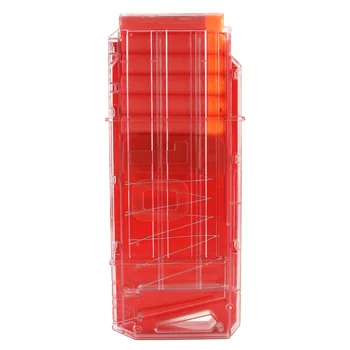 EKIND 10 Dart Clips Compatible for Nerf Mega Motostryke Blaster - Quick Reload Soft Dart Ammo Clips (Red)