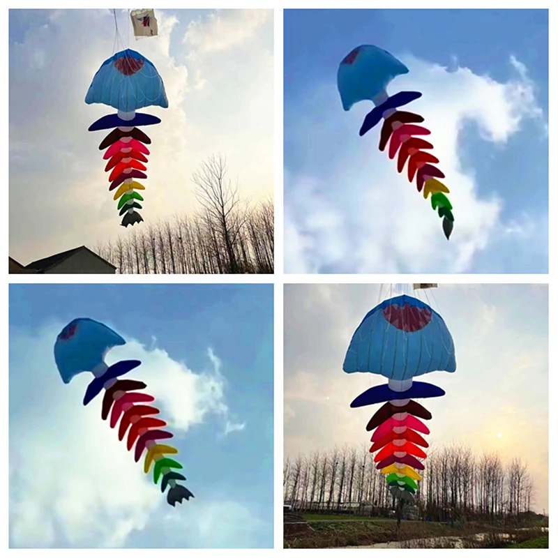 Free shipping Fishbone soft kites pendant flying Fish kites adults kites inflatable large kite butterfly kite octopus kite hfly