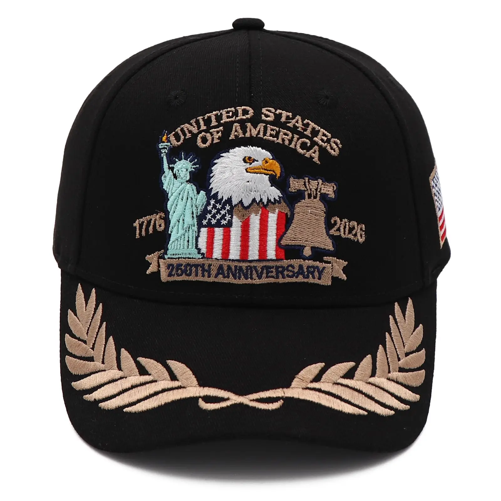 United States 250 Anniversary USA Hat 1776-2026 Adjustable Embroidered Patriotic Hats 250 American Hat for Men Women