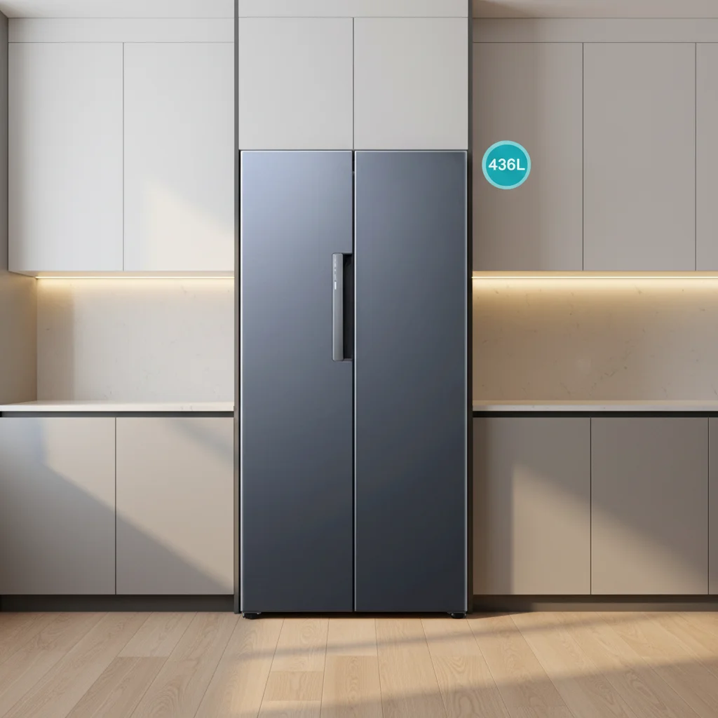 

436L Side Door Household Ultra Thin Air Cooled Frost Free Silent Double Door Large Capacity Refrigerator for Home Kitchen