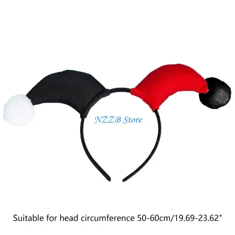 T21F Circus Festival Clown Horns Headband for Halloween Cosplay Costume