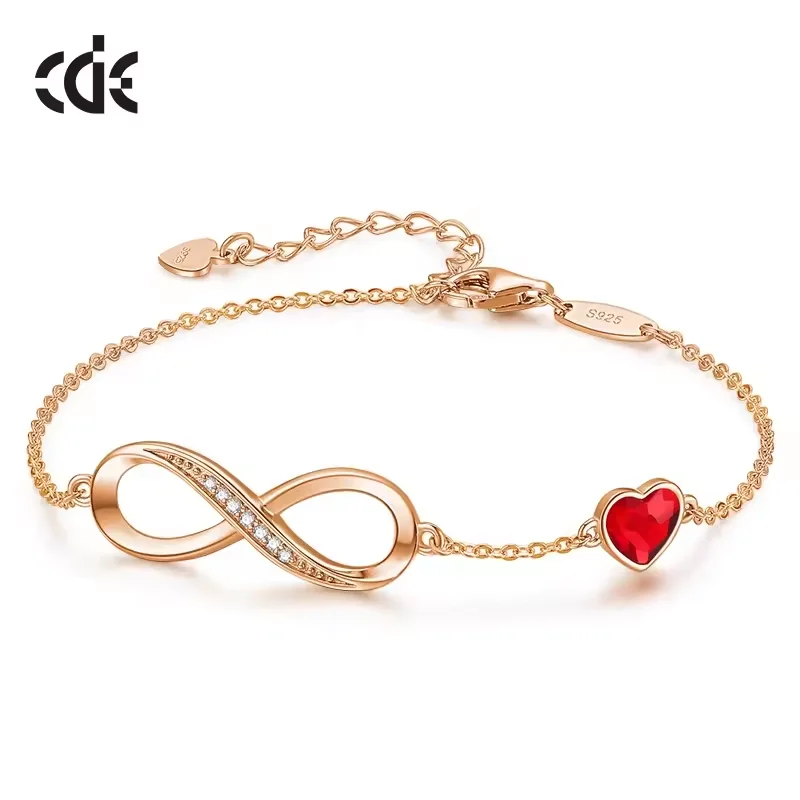 Heart Symbol Charm Link Bracelet for Women 925 Sterling Silver Stainless Steel Adjustable  Anniversary Jewelry Birthday Gifts