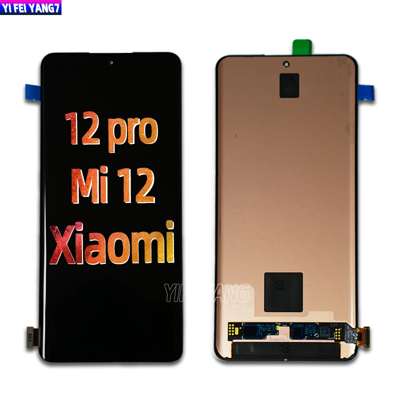 100% A Original AMOLED For Xiaomi Mi 12 12X Pro 5G LCD Display Screen Touch Panel For Xiaomi 12 Pro 12S LCD 12S Ultra LCD Frame