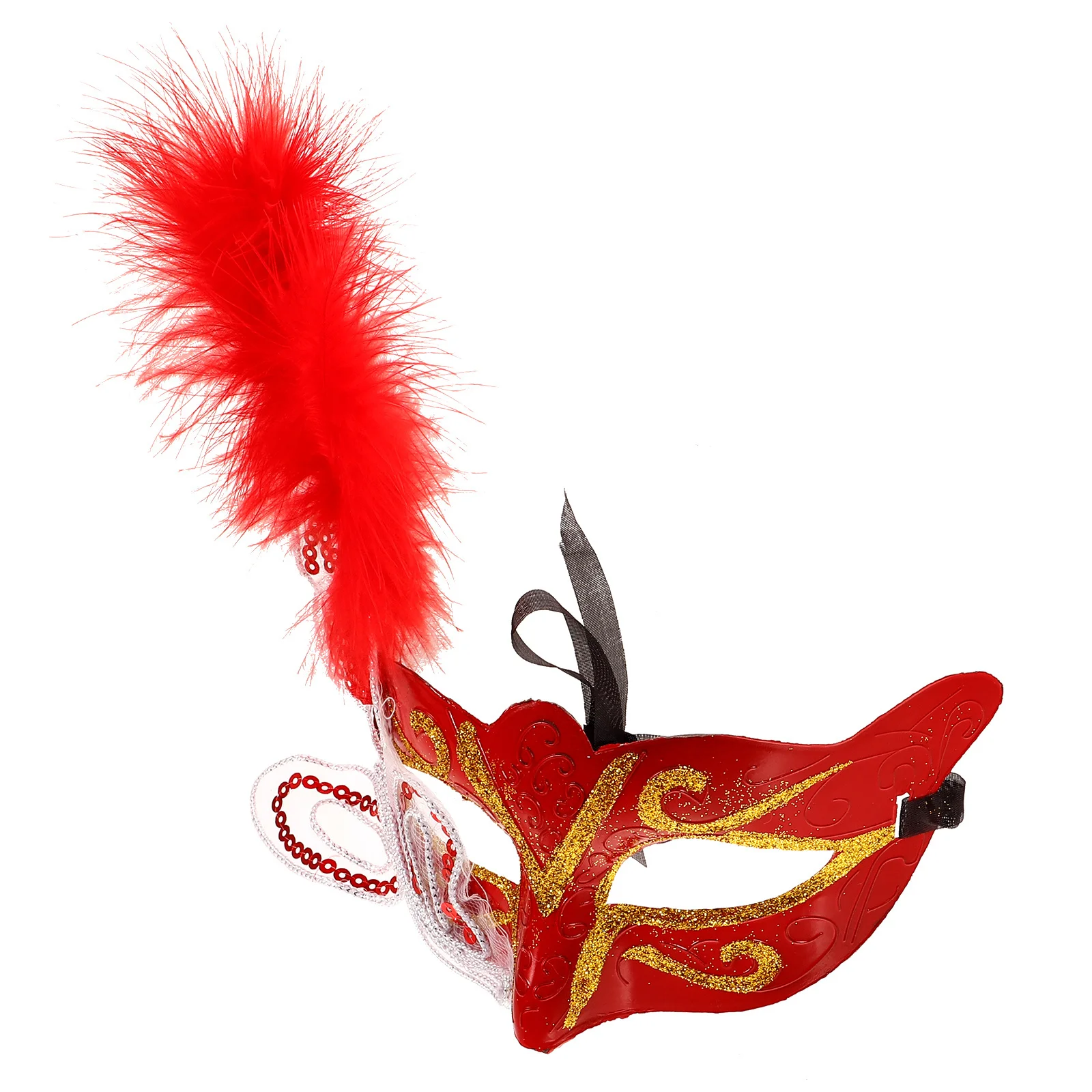 

Masquerade Party Mask Plumage Lightweight Comfortable Costume Halloween Carnival Cosplay Mask Prop for Women