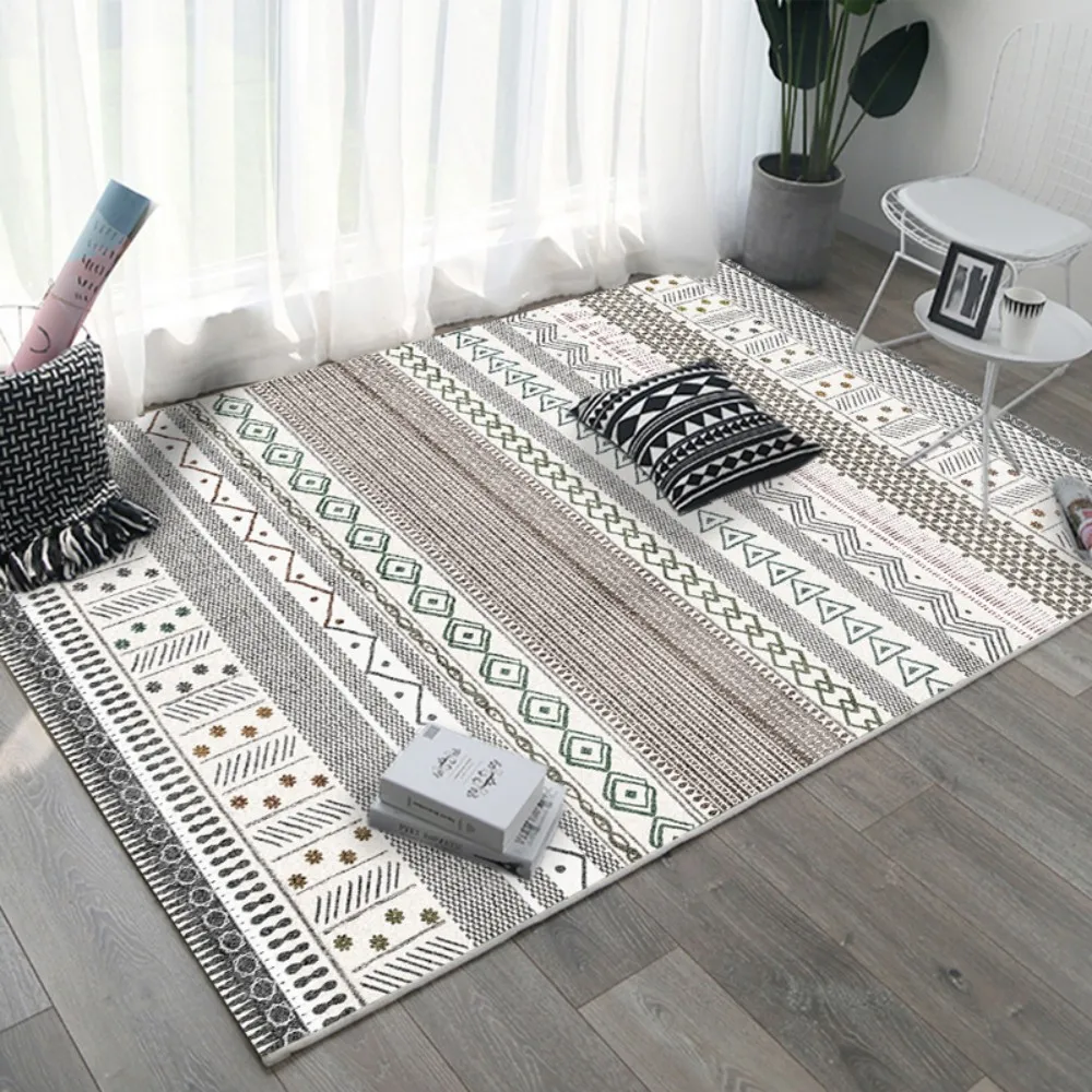 

VIKAMA Modern Nordic Style Premium Living Room Bedroom Area Rug Non Slip Fall Proof Stain Resistant Comfortable Home Decor