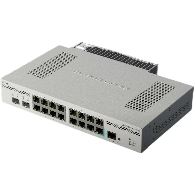 Freeshipping MikroTik CCR2004-16G-2S+PC 18-port 10 Gigabit smart desktop router passive cooling