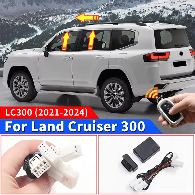 Automatic Closed Window +Sunroof + Lock Door OBD Module For Toyota Land Cruiser 300 LC300 2021 2022 2024 Interior Accessories