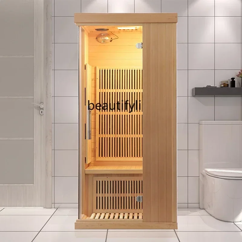 new style Red light wave sweat sauna room Carbon crystal heating plate Wooden household tourmaline physiotherapy sweat ro