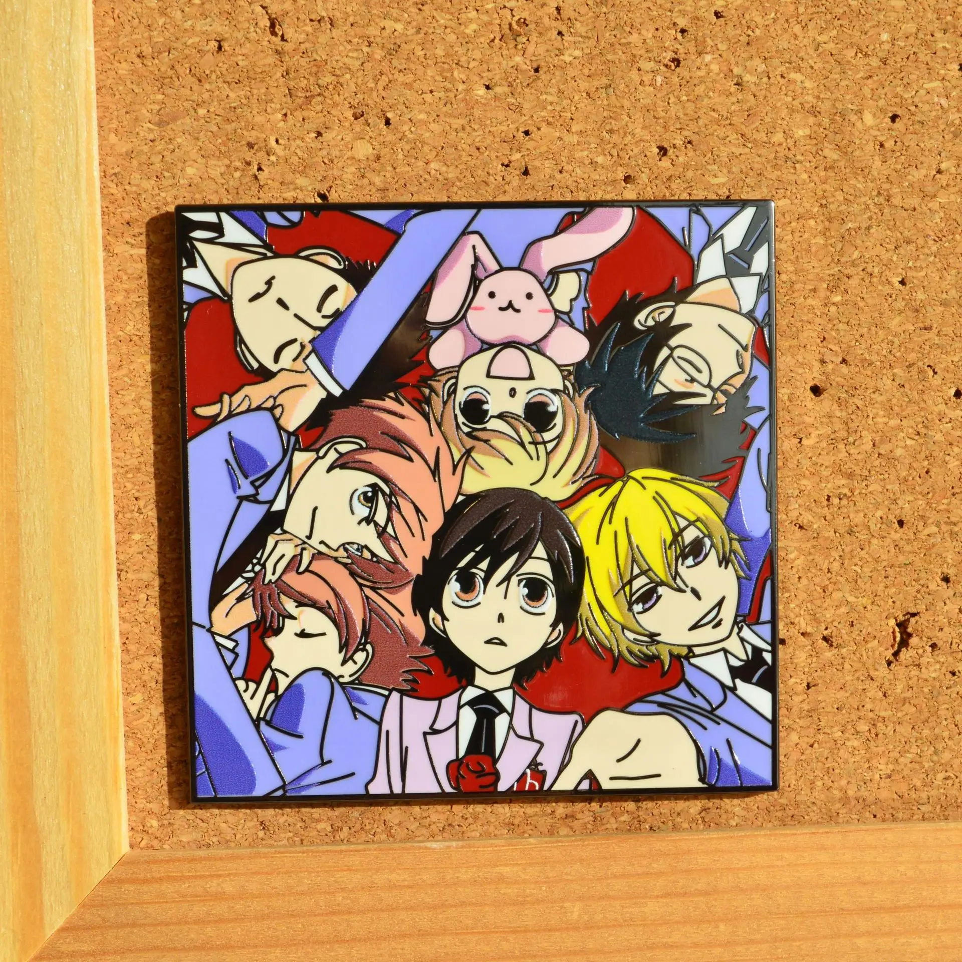 

Anime Ouran High School Host Club Fujioka Haruhi Kyoya Ootori Cosplay Costume Badge Pin Backpack Pendant Metal Brooch Prop Gilf