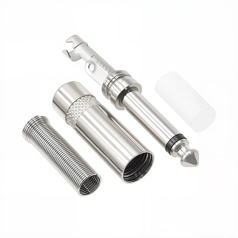 6.35mm Audio Plug TS Mono TRS Stereo Male Connector with Solder Terminals for Guitar Microphone and Speaker Cable