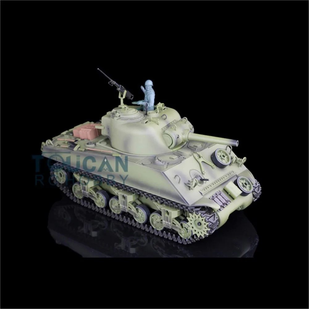 Heng Long TK7.0 Plastic Version Sherman M4A3 RC Tank 1/16 2.4G 3898 RTR RC Tank Model Gift For Boy TH17665