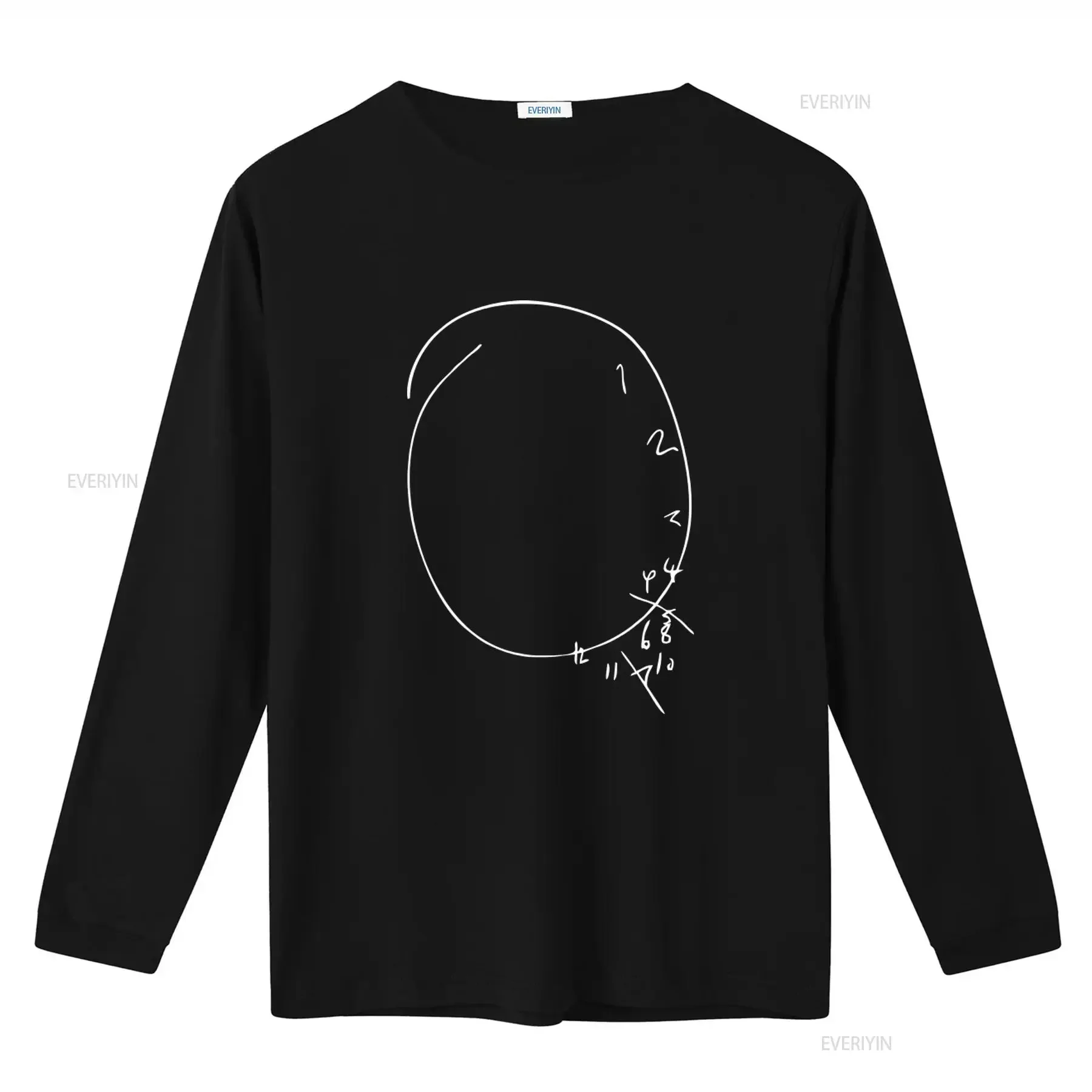 Hannibal Lecter Clock Face Drawing Cult TV Style T Shirt for Fashion Casual  vintage Washed designer clothes